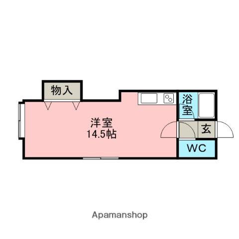 母恋グランドハイツ(ワンルーム/2階)の間取り写真