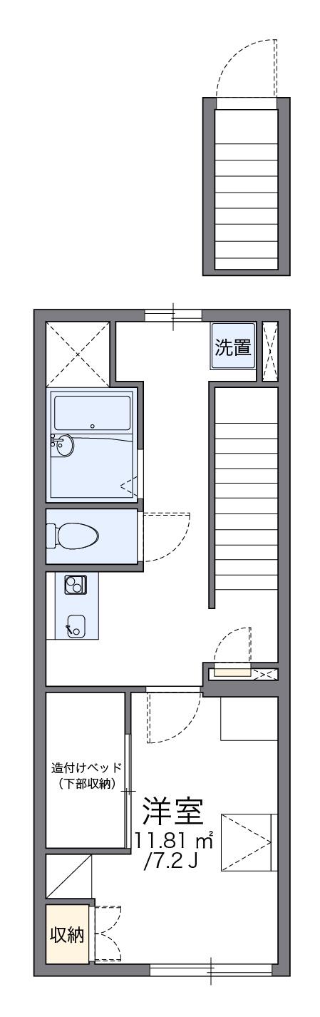 レオパレスSAKURAGI Ⅰ(1K/2階)の間取り写真
