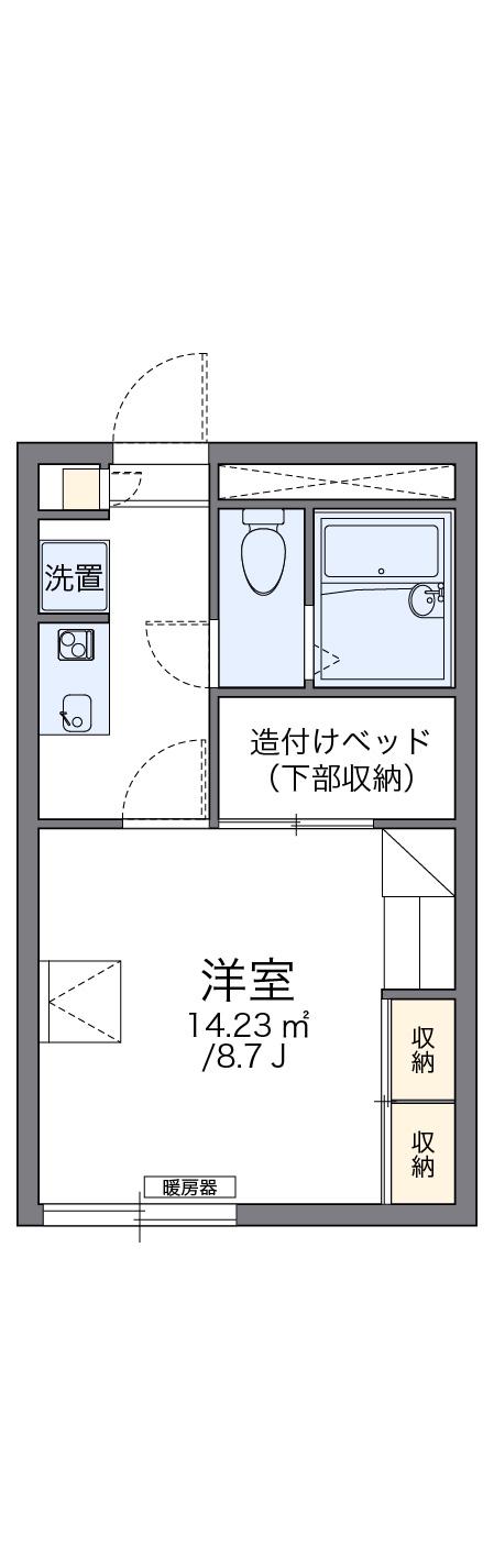 レオパレスポーラスター(1K/2階)の間取り写真