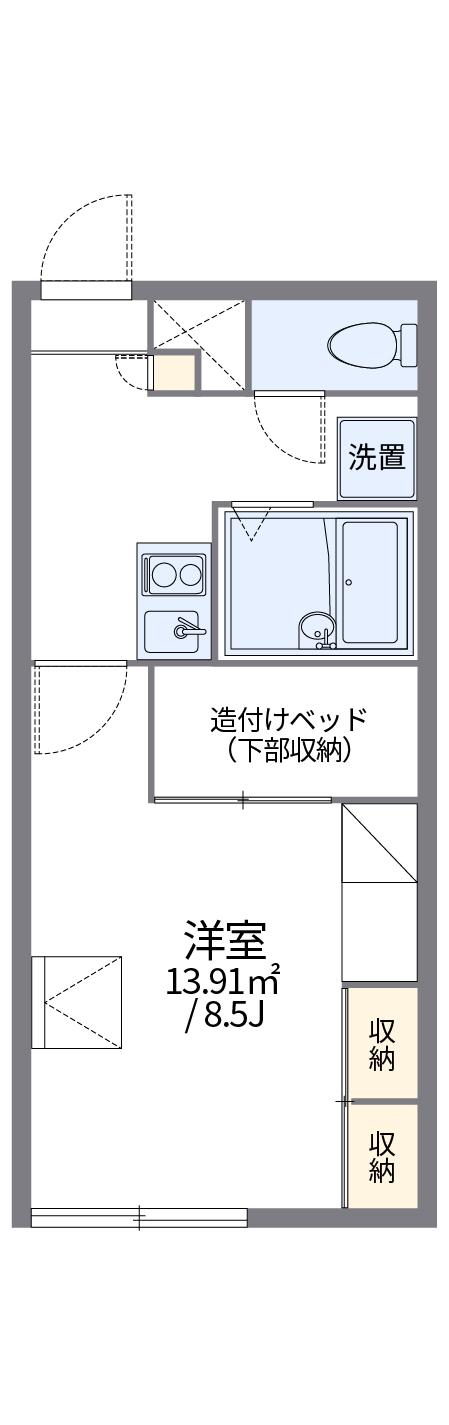 レオパレス幸Ⅱ(1K/2階)の間取り写真