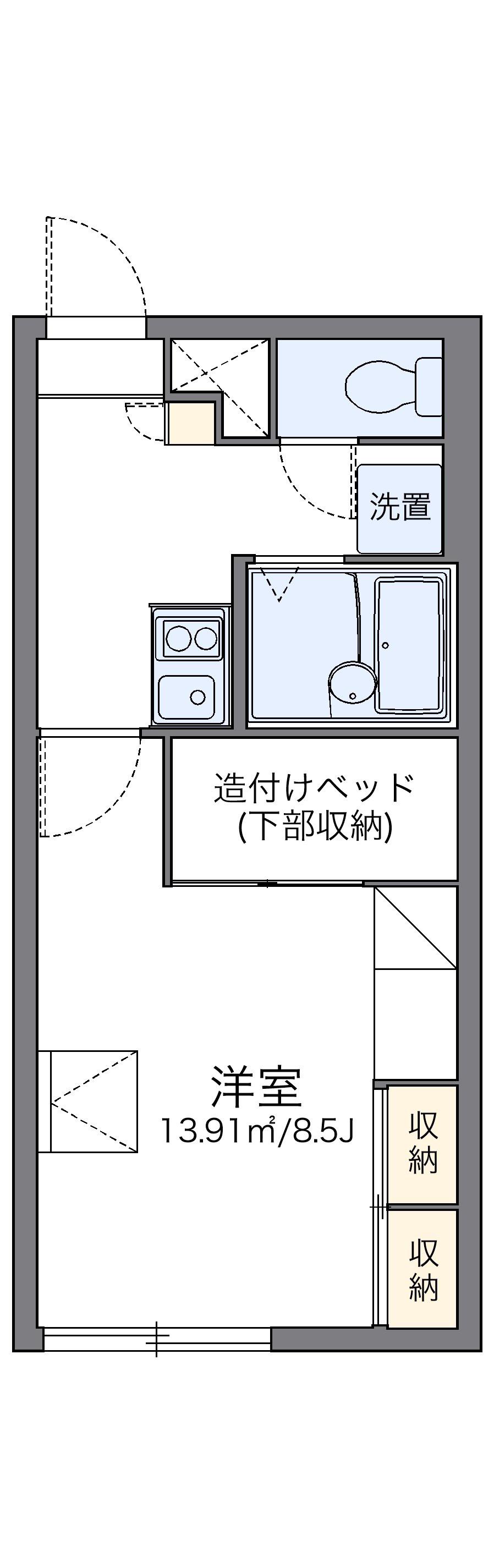 レオパレス沼ノ端(1K/2階)の間取り写真