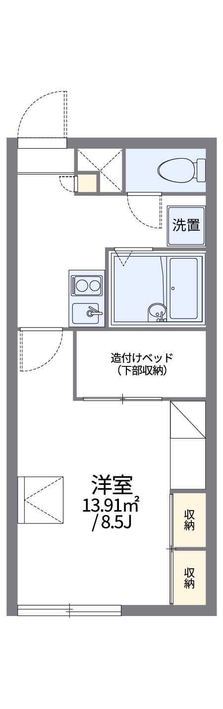 レオパレスハッピードエルA(1K/1階)の間取り写真