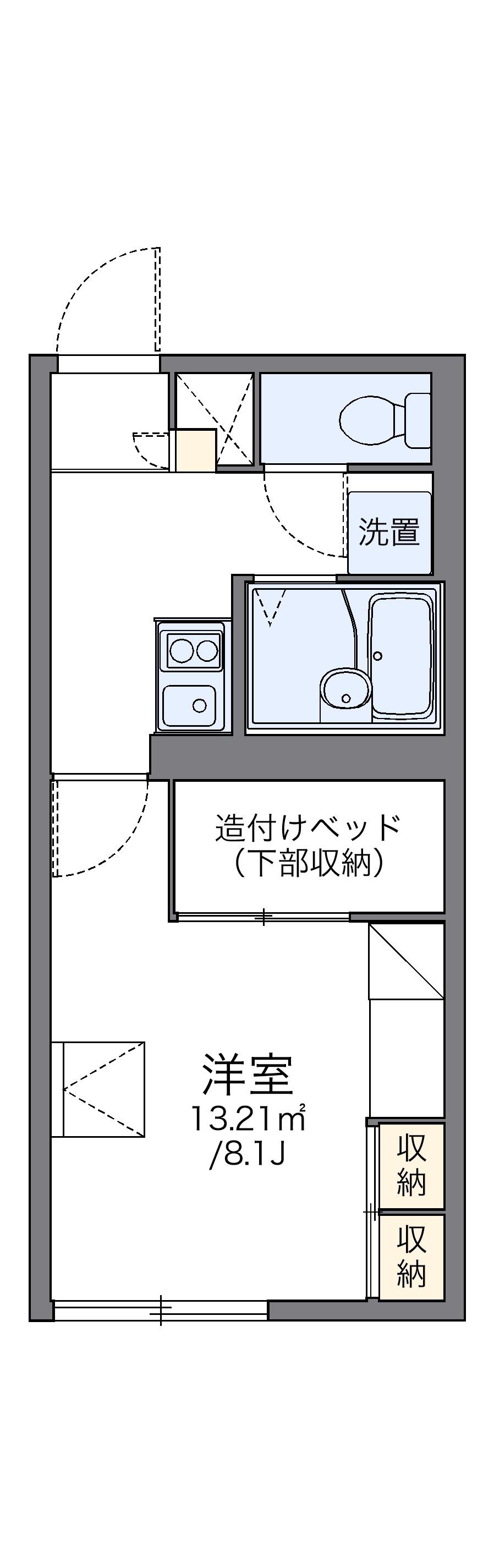 レオパレスコルティーレⅡ(1K/1階)の間取り写真
