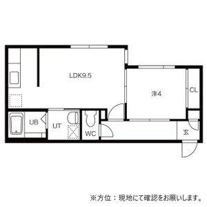 シリウスⅡ(1LDK/3階)の間取り写真