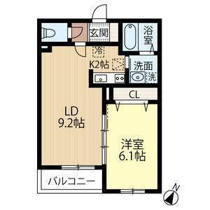 グランメゾン沼ノ端(1LDK/3階)の間取り写真