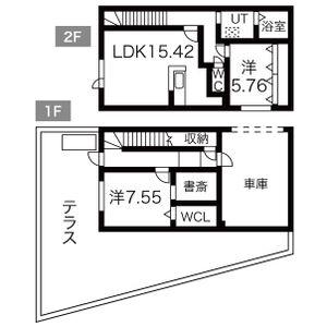 ピオネロあびら(2SLDK/1階)の間取り写真