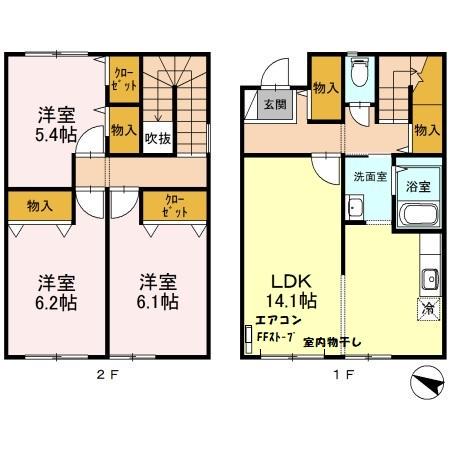 ライフコート１０５(3LDK)の間取り写真
