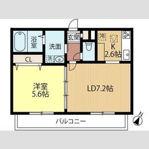 アトランティス朝日(1LDK/3階)の間取り写真