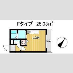 AUGUSTA CHITOSE(1DK/3階)の間取り写真