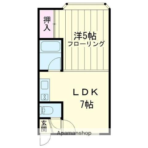 エクセレント秋桜(1DK/3階)の間取り写真