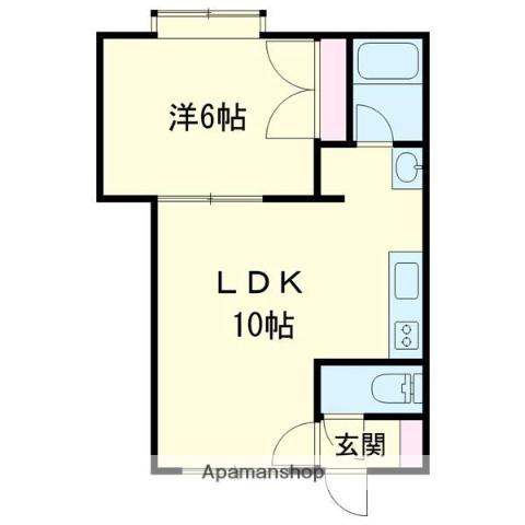 プリーシュア明野元町A(1LDK/3階)の間取り写真