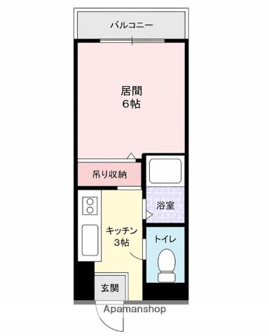 グランドール2(ワンルーム/3階)の間取り写真