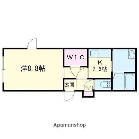 アンダーズ苫小牧栄町(1K/4階)の間取り写真