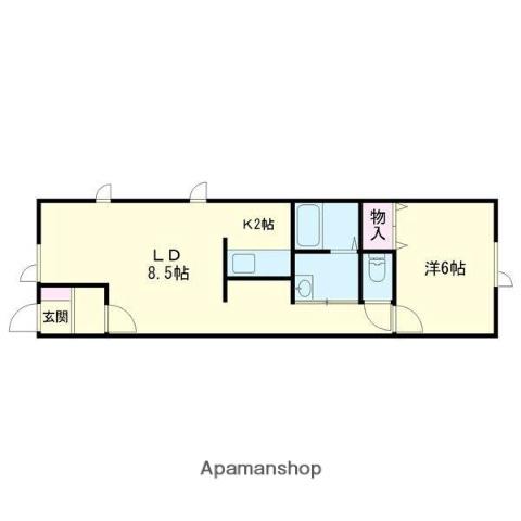 ヴィーナスヴィレッジⅤ(1LDK/2階)の間取り写真