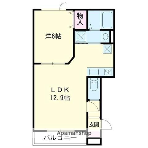 BELLA CASAⅢ(1LDK/3階)の間取り写真