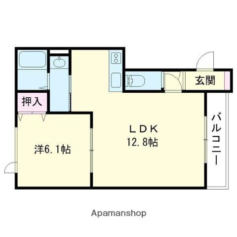 クリークビレッジⅤ(1LDK/2階)の間取り写真