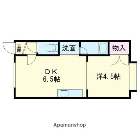 セコンズⅣ日吉(1DK/2階)の間取り写真