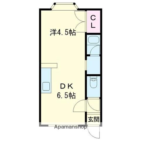 セコンズⅣ日吉(1DK/2階)の間取り写真