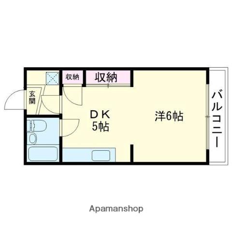 セントラル音羽(1DK/2階)の間取り写真