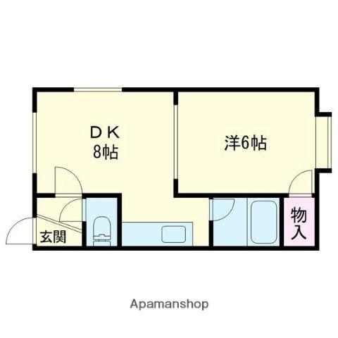 シングルパレードA(1LDK/2階)の間取り写真