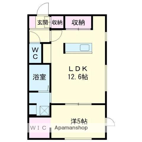 ノルフィーノ リデアI(1LDK/1階)の間取り写真