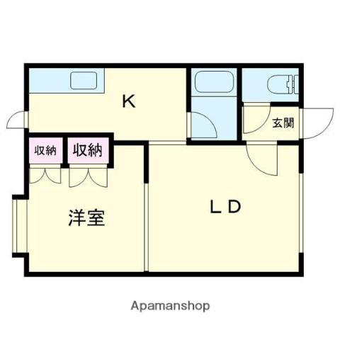 エテルナA(1DK/3階)の間取り写真