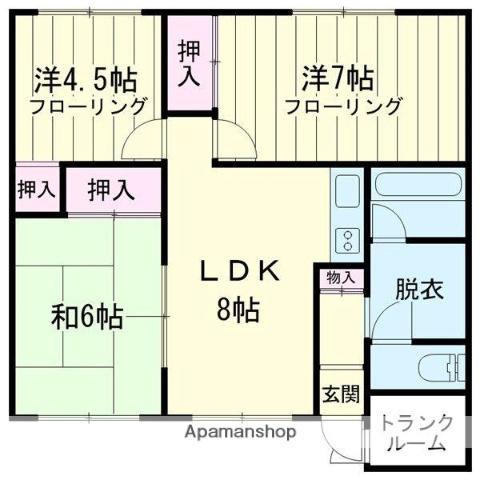 メゾンドエムズ(3LDK/2階)の間取り写真