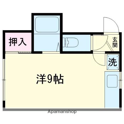 ハイム夢限(ワンルーム/2階)の間取り写真