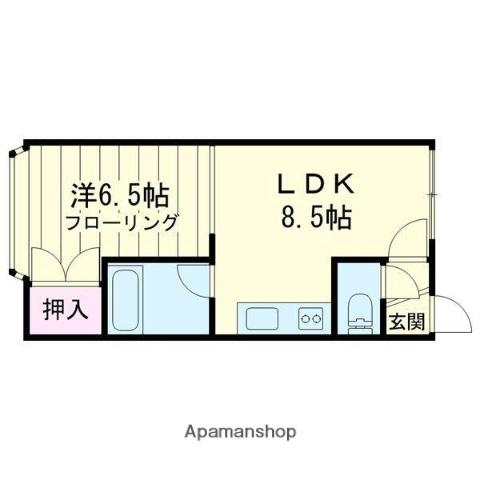 パークハイム1(1DK/3階)の間取り写真