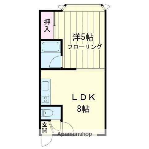 エスプリB(1DK/3階)の間取り写真