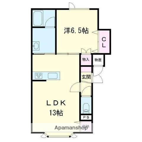 スプリング・アベニュー(1LDK/1階)の間取り写真