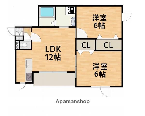 SEVEN SAKAEMACHI(2LDK/3階)の間取り写真