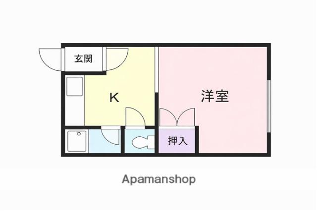 コートエンブレム(1K/2階)の間取り写真