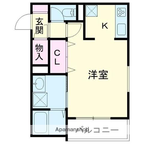 SUMICLO IV(ワンルーム/3階)の間取り写真