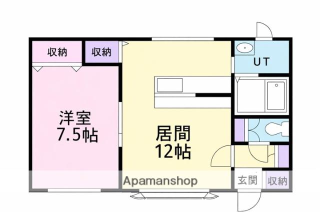 コーポソレイユXII(1LDK/2階)の間取り写真