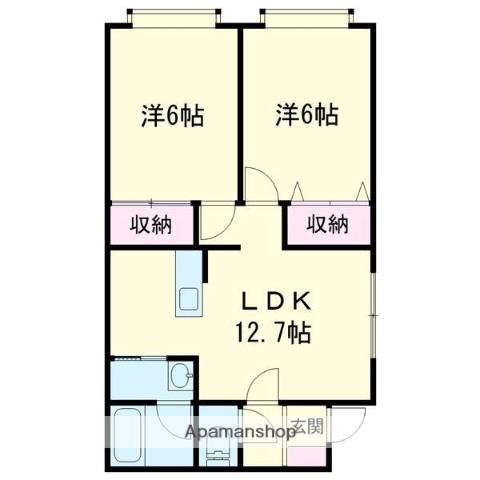 ドリームズハート(2LDK/3階)の間取り写真