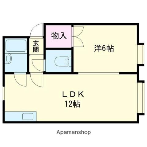 カーサMK A(1LDK/1階)の間取り写真