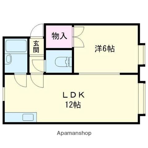 カーサMK A(1LDK/3階)の間取り写真