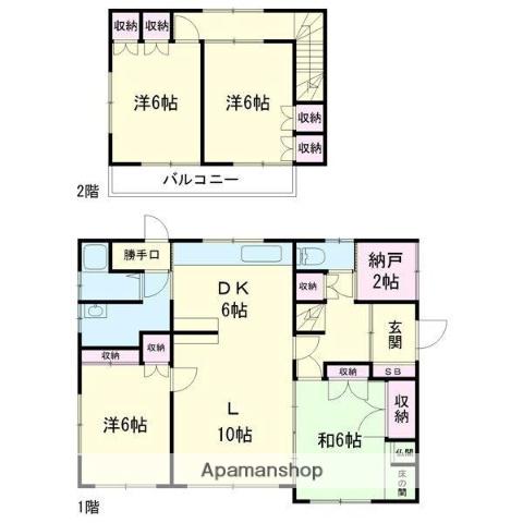 室蘭本線 苫小牧駅 徒歩24分 2階建 築50年(4SLDK)の間取り写真