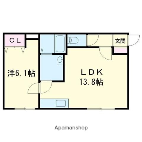 LEMI Ⅰ(1LDK/1階)の間取り写真