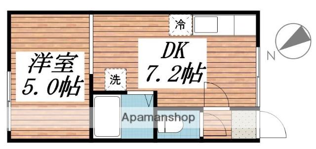 三条ハイツ(1DK/1階)の間取り写真