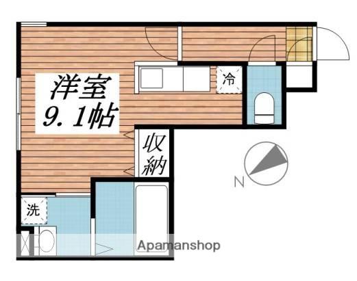 アンダーズ苫小牧駅前(1K/2階)の間取り写真