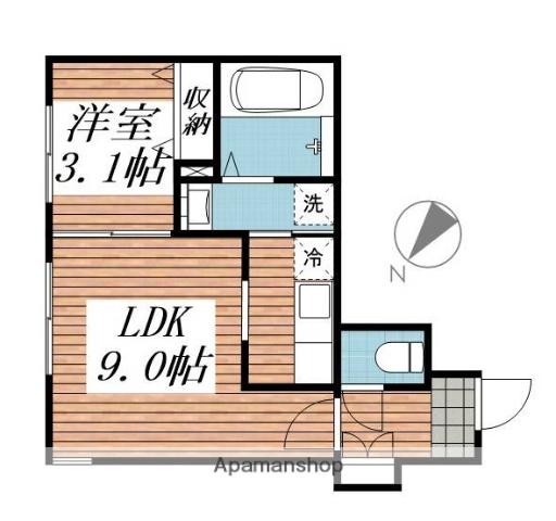 ステージ表町(1LDK/5階)の間取り写真
