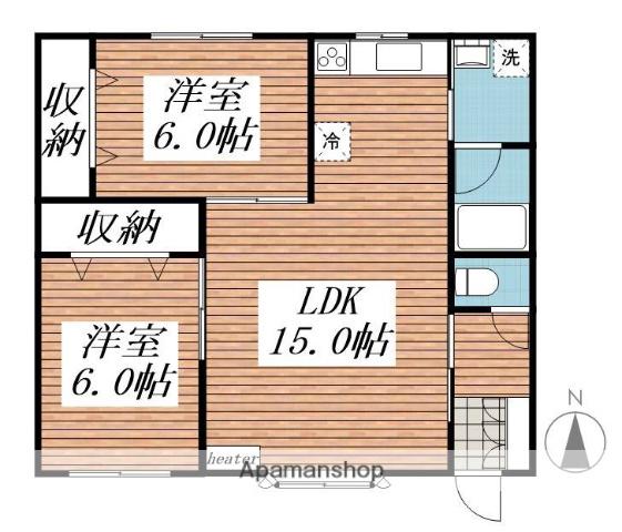 すみれコーポ(2LDK/1階)の間取り写真