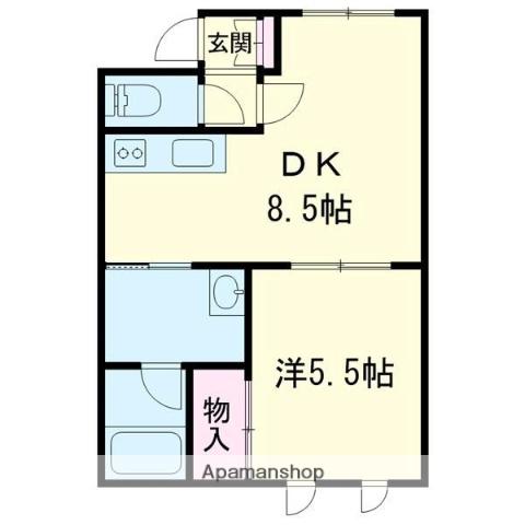 INNOCENT DREAM(1LDK/2階)の間取り写真