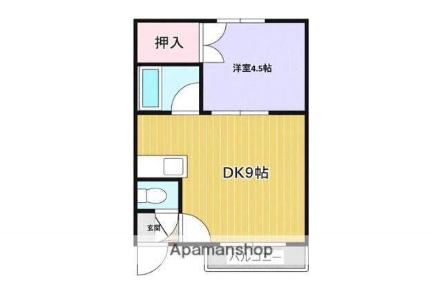 グリーンパークプロム(1DK/3階)の間取り写真