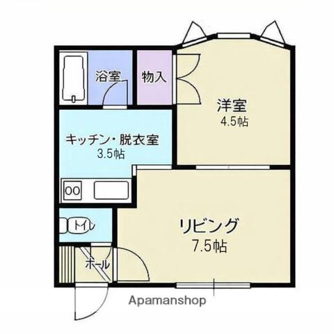 サークルファイブ(1LDK/2階)の間取り写真