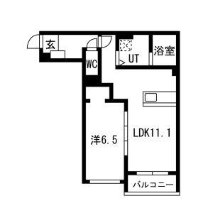 RIGEL EIN(1LDK/1階)の間取り写真