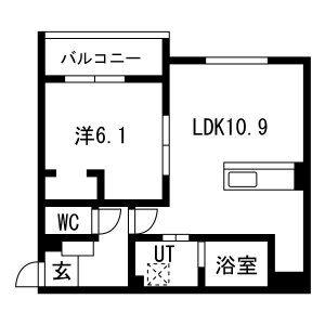 RIGEL EIN(1LDK/3階)の間取り写真