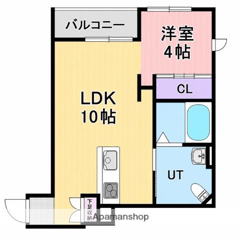 カプリコーン(1LDK/3階)の間取り写真